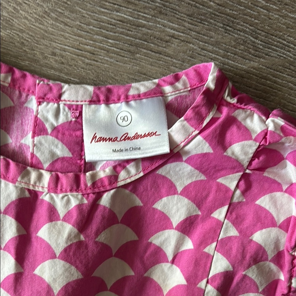 Pink and White Kids Dress - Picture 2 of 3